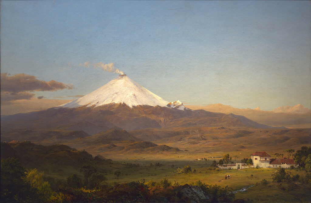 Le volcan équatorien Cotopaxi, tableau du peintre américain Frederic Edwin Church réalisé en 1855.