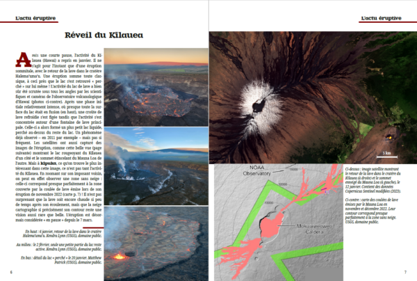Une double page extraite de kīpuka #1.