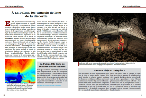 Une double page extraite de kīpuka #3.