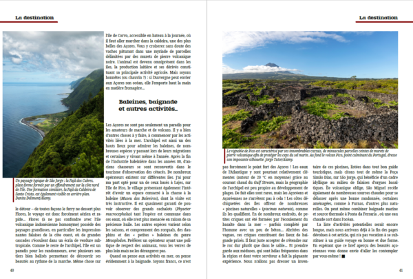 Une double page extraite de kīpuka #4.