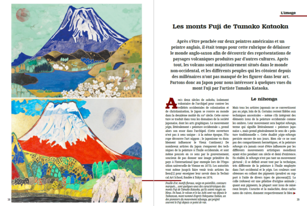Une double page extraite de kīpuka #5.