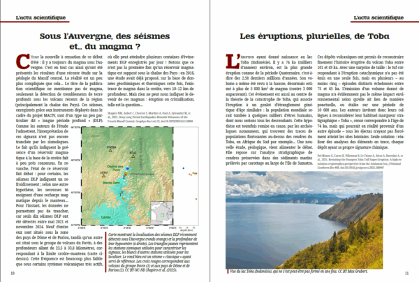 Une double page extraite de kīpuka #11.